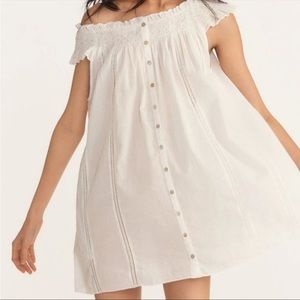 LoveShackFancy Finchley Mini Dress White Small